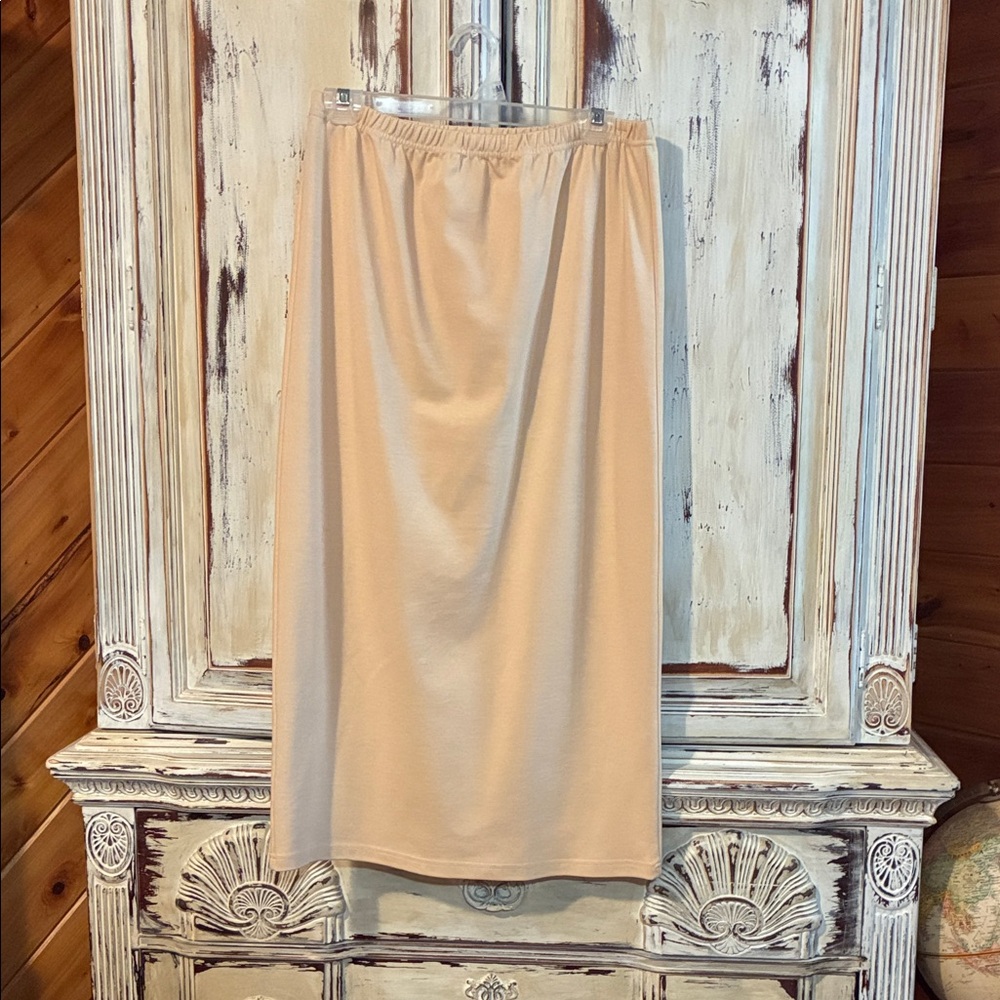 Chic Tan Midi Skirt